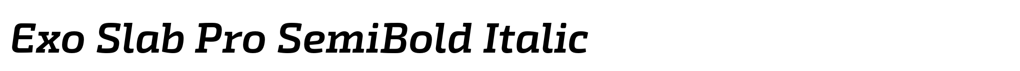 Exo Slab Pro SemiBold Italic image